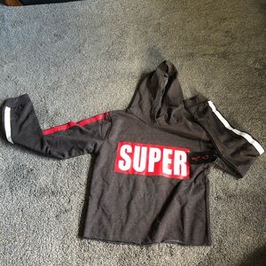 OnFire Girls Grey Light Weight Hoodie